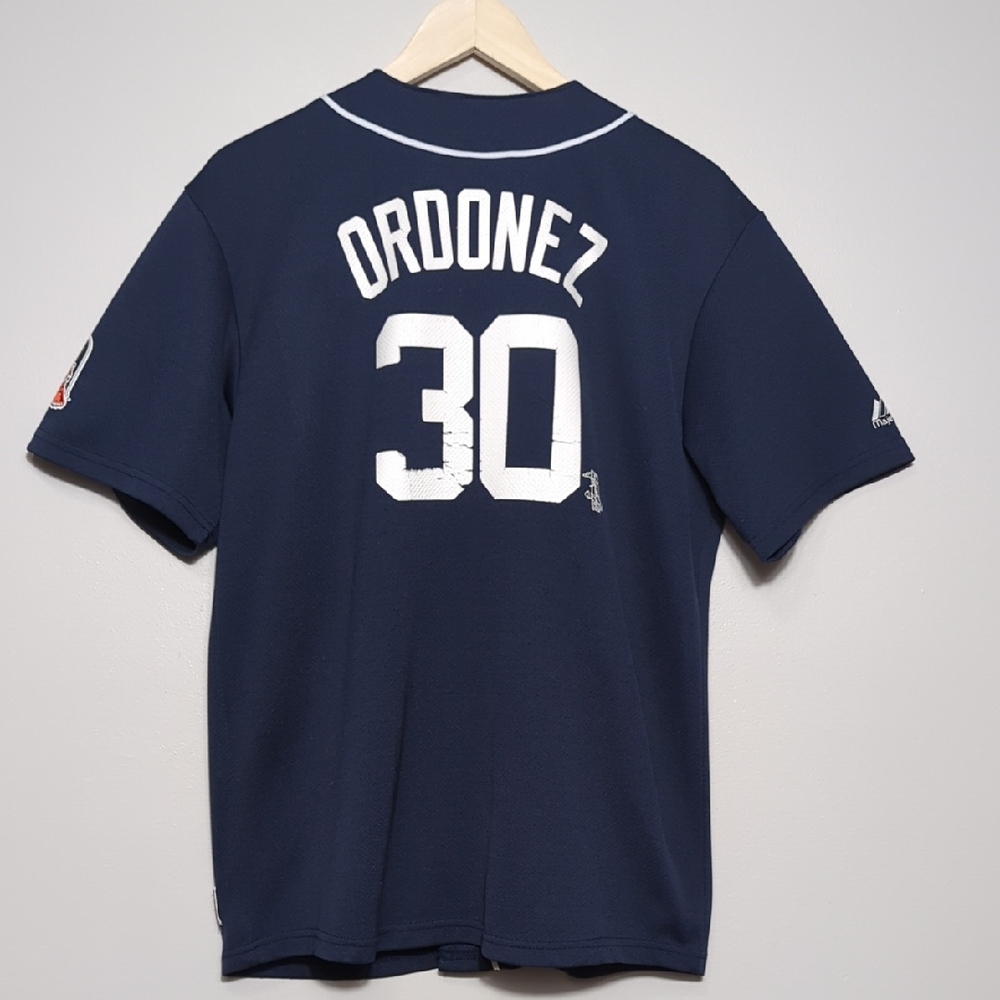 Detroit Tigers MLB Magglio Ordonez Jersey Majestic‎ Embroidered Men Size S/M - Picture 12 of 16